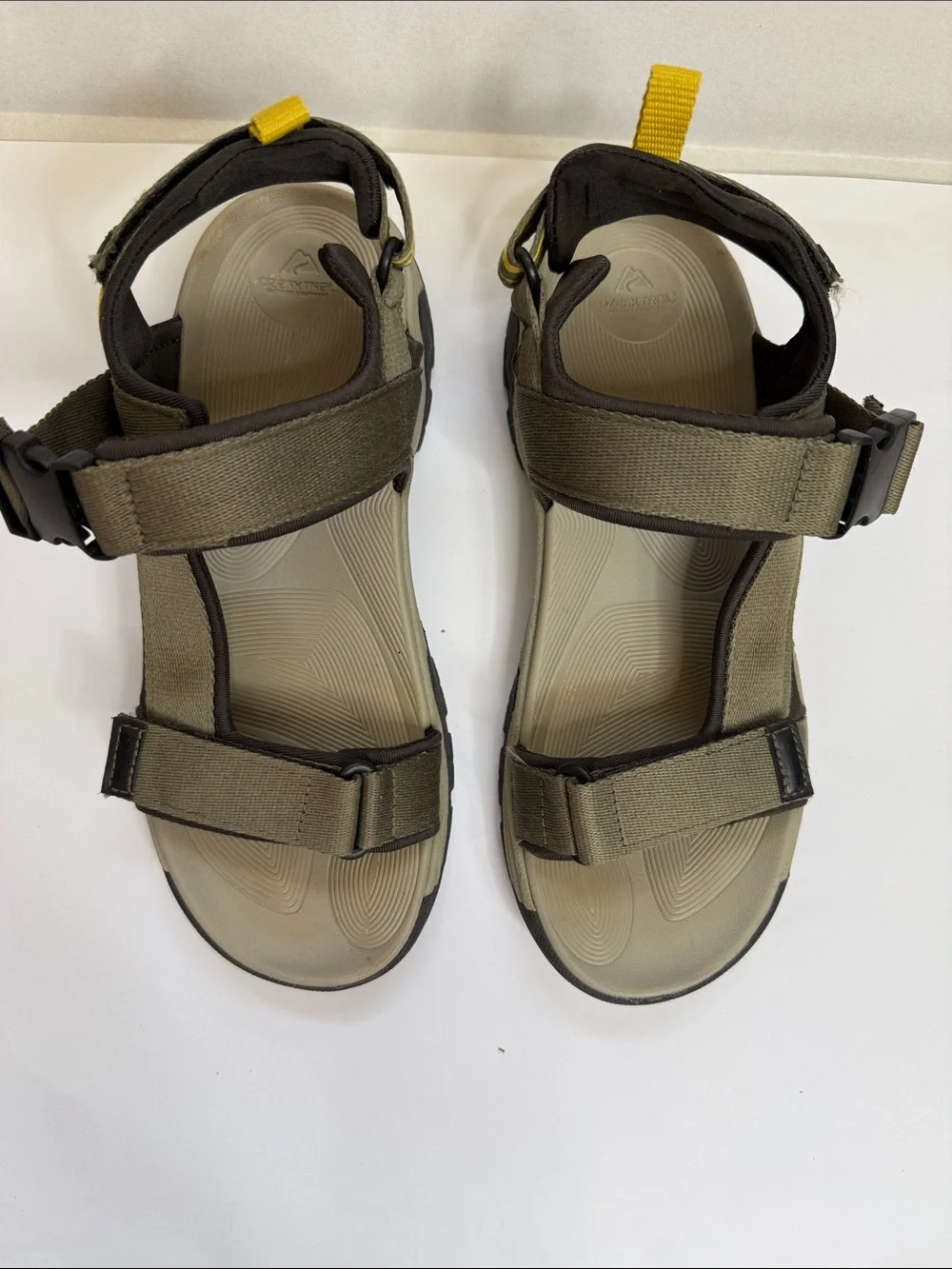 Ozark Trail Trecky Sports Bass Sandal Green and Gray Size Mens 7